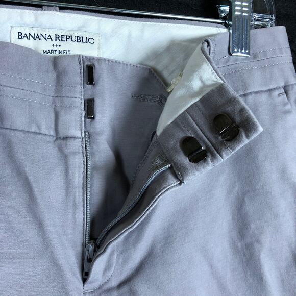 Banana Republic Womens Pants Purple Gray Mid Rise Martin Fit Straight Stretch 6 - Picture 4 of 12